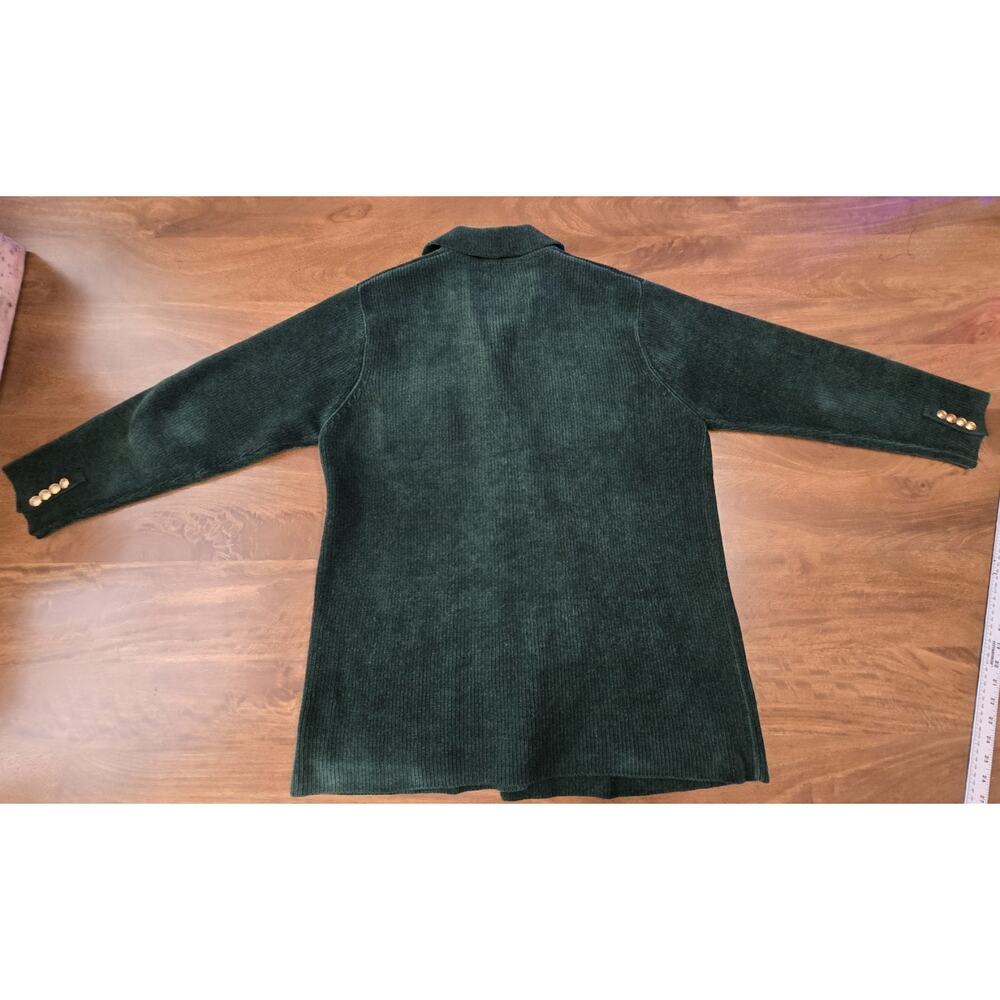 VTG Ralph Lauren Chenille Knit Blazer Sweater Medium Dark Academia Old Money - Picture 3 of 6